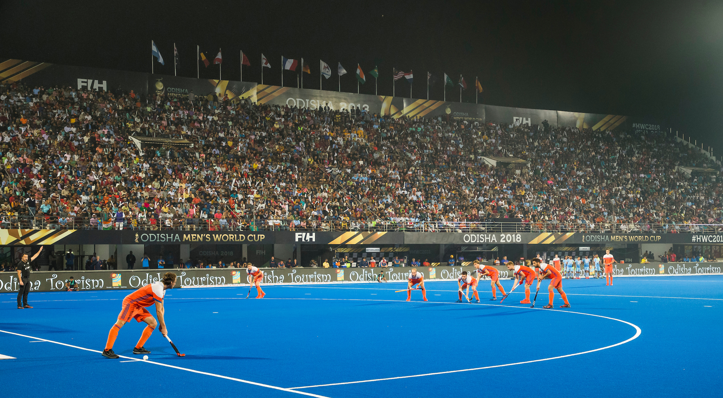 BHUBANESWAR (INDIA) - Het Kalinka Stadion tijdens  kwartfinale tussen India en Nederland (1-2) bij het WK Hockey heren.   ANP KOEN SUYK
